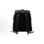 PRADA Re-Nylon enamel-coated triangular metal logo drawstring openable backpack, men\'s black backpack